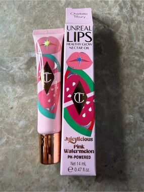 💋3-$36💋Charlotte Tilbury Unreal Lips Juicylicious Pink Watermelon Lip Nectar